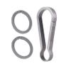 BANG TI Titanium Gear Side-Pushing Keyrings and Quick Release Keychain Hook Kit (H50+2K28) view 1