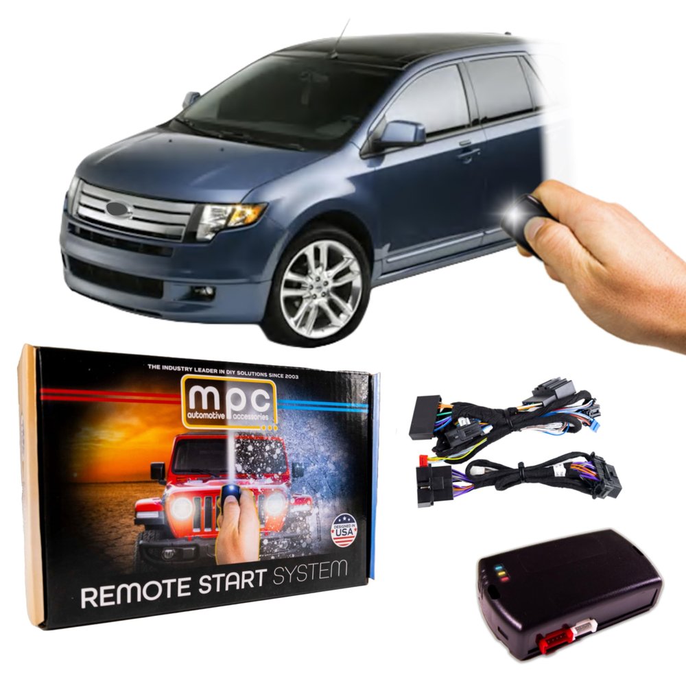 MPC Factory Remote Activated Remote Start Kit Compatible with 2007-2010 Ford Edge - Plug & Play - Key-to-Start - Gas - Firmware Preloaded