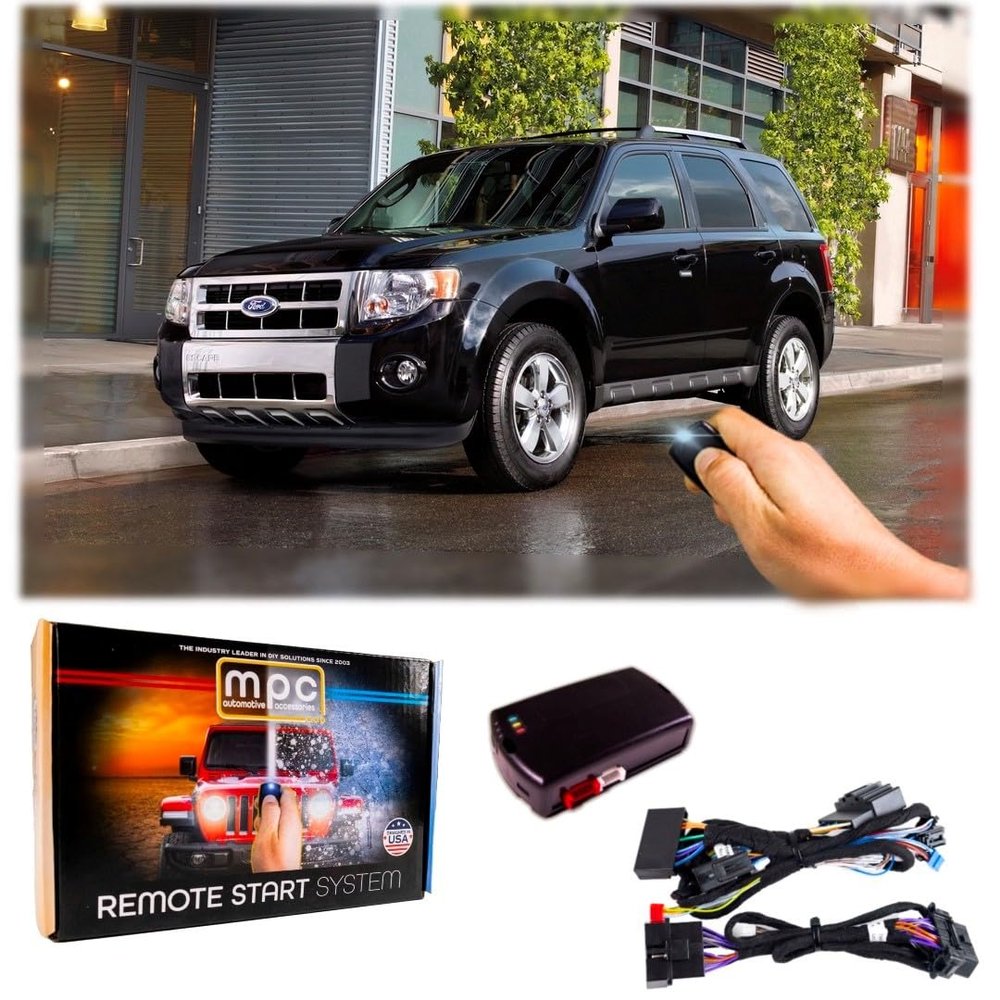 MPC Factory Remote Activated Remote Start Kit Compatible with 2008-2012 Ford Escape - Key-to-Start - Plug & Play - Uses Factory Key