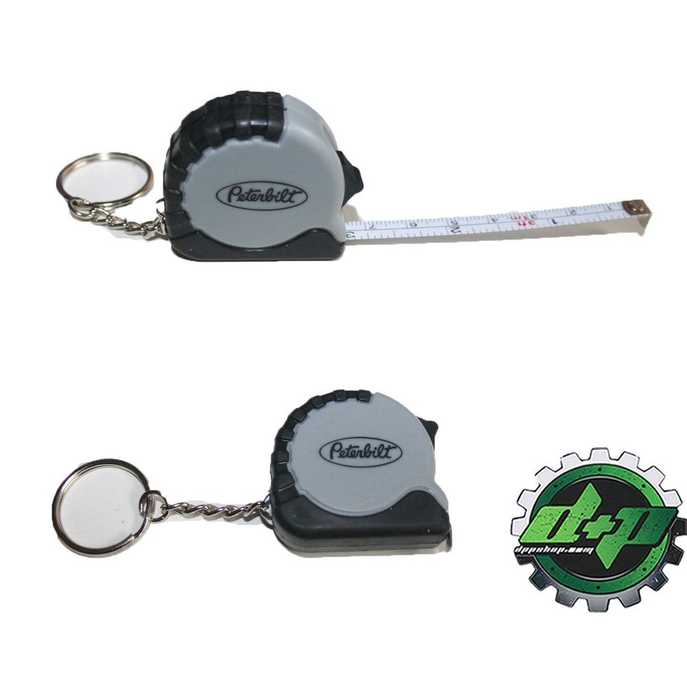 Diesel Power Plus Peterbilt semi Truck pete 18 Wheeler Trucker Key Chain Measuring Tape