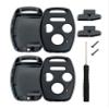 2 Pack Key Fob Shell Case Fit for Honda Accord Civic EX Pilot Keyless Entry Remote Key Housing Replacement with Free Screwdriver Casing Only (Black 2 Pack) view 1