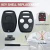 2 Pack Key Fob Shell Case Fit for Honda Accord Civic EX Pilot Keyless Entry Remote Key Housing Replacement with Free Screwdriver Casing Only (Black 2 Pack) view 3