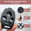 2 Pack Key Fob Shell Case Fit for Honda Accord Civic EX Pilot Keyless Entry Remote Key Housing Replacement with Free Screwdriver Casing Only (Black 2 Pack) view 4