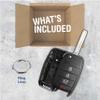KeylessOption Keyless Entry Remote Flip Key Fob Shell Case Cover Button Pad for Kia Optima Rio Soul Sportage view 3