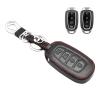 MECHCOS Compatible with Hyundai Elantra N GT Kona Electric Santa Fe Azera Accent Palisade Veloster N Leather Key Fob Cover Case Protector Keychain Holder view 1
