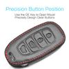 MECHCOS Compatible with Hyundai Elantra N GT Kona Electric Santa Fe Azera Accent Palisade Veloster N Leather Key Fob Cover Case Protector Keychain Holder view 2