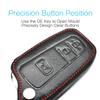 MECHCOS Compatible with Toyota RAV4 4Runner Highlander C-HR Corolla Prius C V Prime AWD-e 3 Buttons Leather Key Fob Cover Case Protector Key Chain Holder view 2
