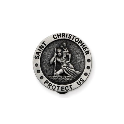 FB JEWELS Solid St. Christopher Visor Clip