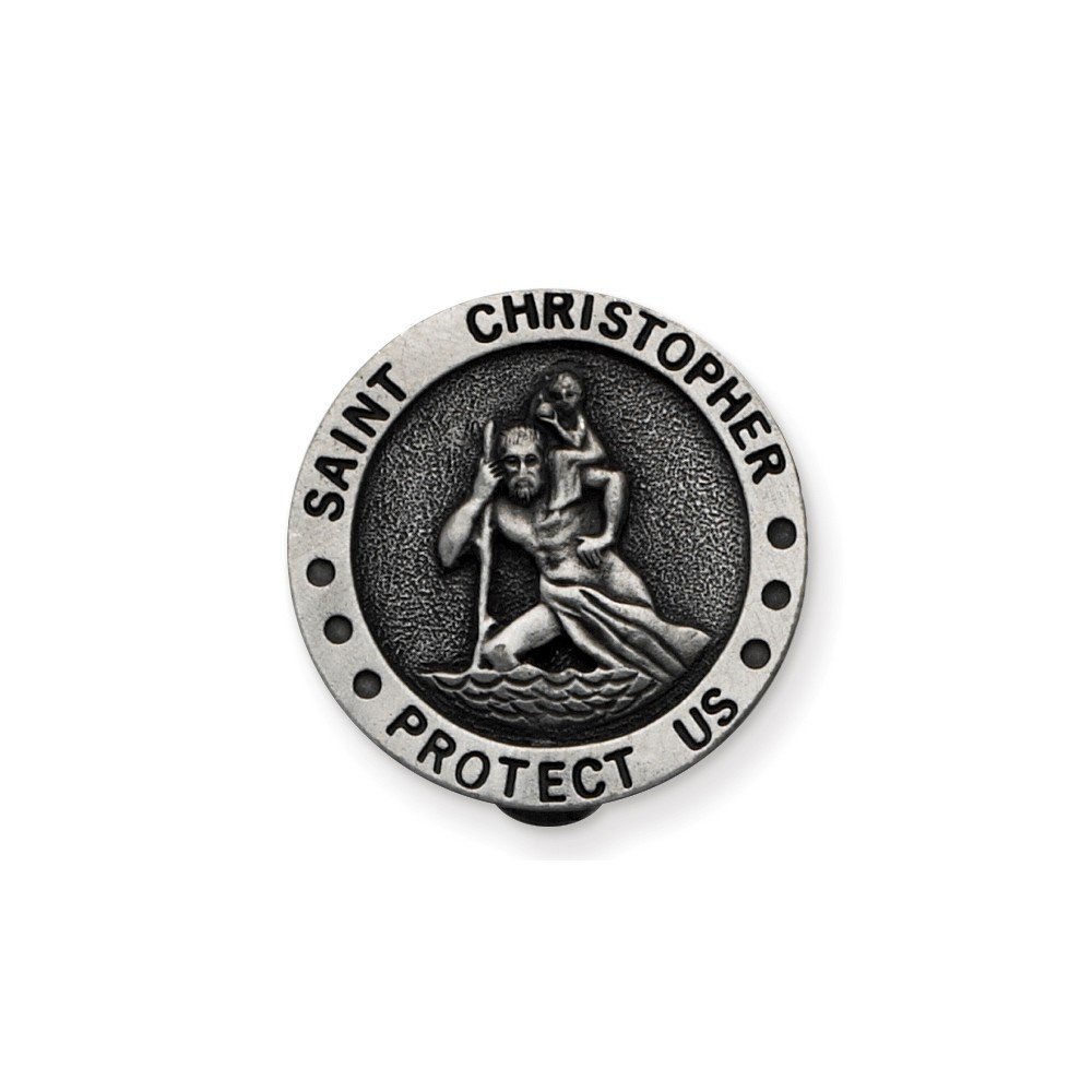 FB JEWELS Solid St. Christopher Visor Clip