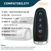 AKS KEYS Replacement for Ford Smart Key 5 Buttons That Use FCC M3N5WY8609 and Part Number 164-R8092 / BT4T-15K601-Hx Compatible with 2011-2019 Selected Models (1) view 2