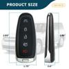 AKS KEYS Replacement for Ford Smart Key 5 Buttons That Use FCC M3N5WY8609 and Part Number 164-R8092 / BT4T-15K601-Hx Compatible with 2011-2019 Selected Models (1) view 3