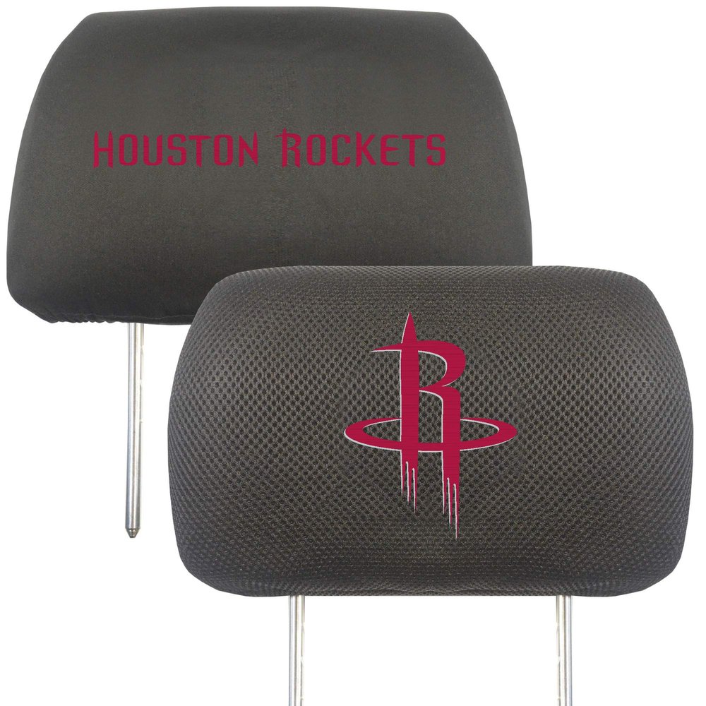 FANMATS 25015 Houston Rockets Embroidered Head Rest Cover Set - 2 Pieces
