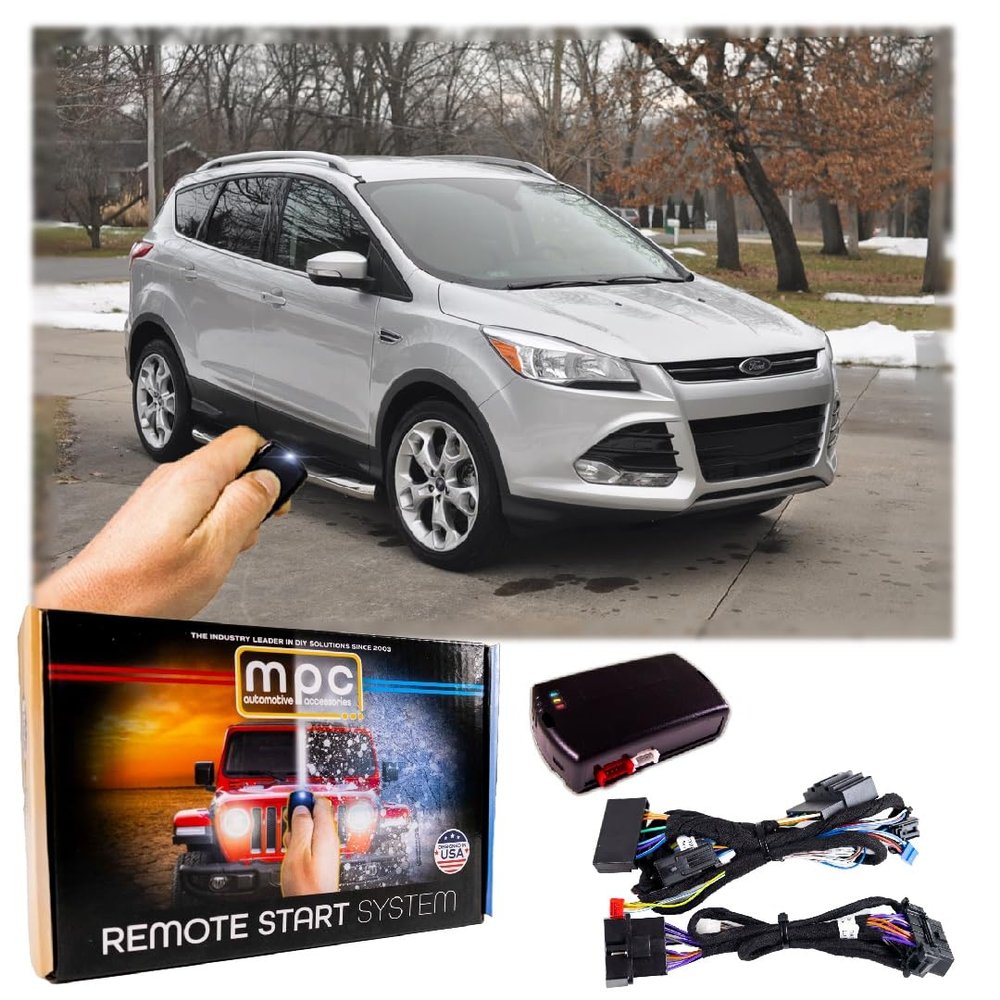 MPC Remote Start Kit Compatible with Ford Escape 2013 2014 2015 2016 || 100% Plug & Play Harness || NO Wire Splicing! || Press OEM Fob 3X to Start || USA Based Tech Support