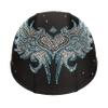 Helmetra Rhinestone Helmet Cover for Riders, Blue Tribal Wings and Heart Stylish Helmet Cover for Women, Riding Helmet Cover, Motorcycle Accessories view 1