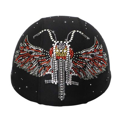Helmetra Orange Bike with Angel Wings Bling Rhinestone Custom Helmet Cover,Helmet Skin, Half Helmet Cover