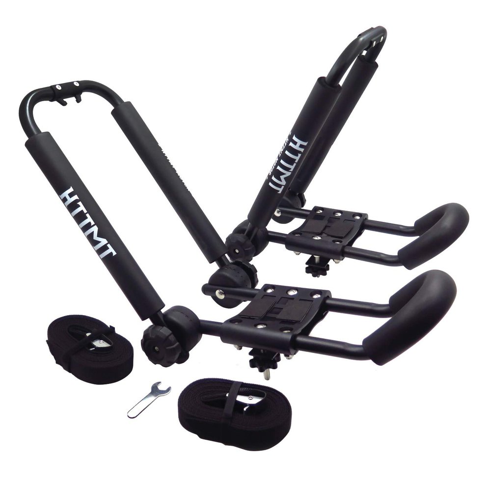 HTTMT KAYAK-FOLDABLE-A- 1 Pair Foldable Kayak (Style A) Carrier Boat Canoe Fold Rack Holder Snowboard J-Bar Roof Top Pair