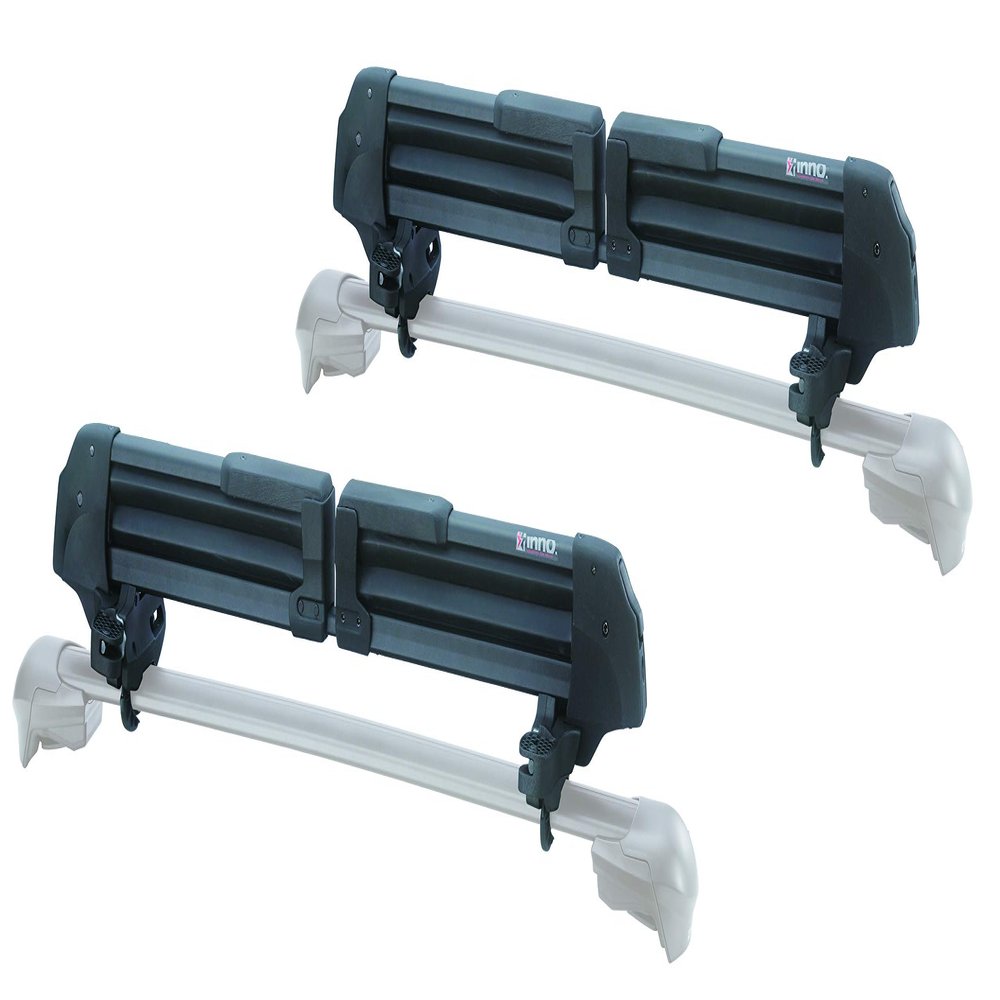 INNO INA951 Ski/Snowboard Rack L, Carry up to 6 Pairs of skis or 4 Snowboards, Easy Installation, Locks Included, Compatible with Aero & Square Bars, for SUVs, Wagons, EVs, Trucks, Cars