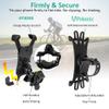 Pokanic Bike Cell Phone Mount, Silicone Bike Bicycle Motorcycle MTB Stroller Handlebar, Universal Cycling Holder Fits 360 Rotation Compatible with All Apple iPhone Samsung Galaxy, Google Pixel view 3