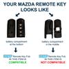 HQRP 2-Pack Remote Key Fob Shell Case Keyless Entry w/ 4 Buttons Compatible with Mazda CX-7 2010 2011 2012; CX-5 2013 2014 2015 2016; CX-3 2016 view 2