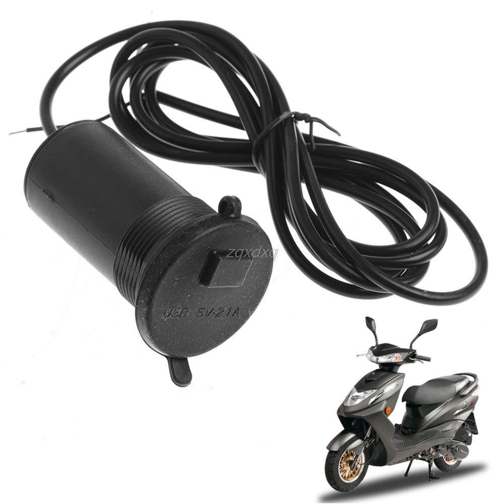 Universal Waterproof Car Motorcycle USB Charger Adapter Electric Bicycle Handlebar Power Supply Port Socket for Smart Phone GPS
