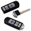 HQRP 2-Pack Remote Key Fob Shell Case Keyless Entry w/ 4 Buttons Compatible with Mazda 6 / MX-5 Miata 2009 2010 2011 2012 2013 2014 2015 2016 view 1
