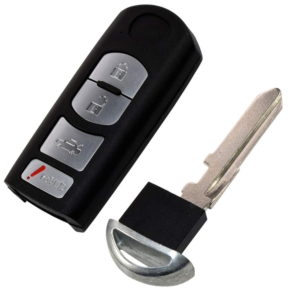 HQRP Remote Key Fob Shell Case Keyless Entry w/ 4 Buttons Compatible with Mazda 6 / MX-5 Miata 2009 2010 2011 2012 2013 2014 2015 2016