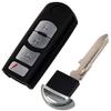 HQRP Remote Key Fob Shell Case Keyless Entry w/ 4 Buttons Compatible with Mazda 6 / MX-5 Miata 2009 2010 2011 2012 2013 2014 2015 2016 view 1