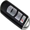 HQRP Remote Key Fob Shell Case Keyless Entry w/ 4 Buttons Compatible with Mazda 6 / MX-5 Miata 2009 2010 2011 2012 2013 2014 2015 2016 view 3