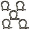 MarineNow 316 Stainless Steel Bow Shackle for Anchor, Towing, Off Road Recovery (12 mm (1/2"), 05-Pack) view 1