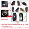 MissBlue Carbon Fiber Key Fob Cover For Ford Key, For Ford Ecosport Edge Escape Explorer F-150 Raptor F-250 F-350 F-450 F-550 Fusion Mondeo Mustang Ranger, Light Glossy Key Fob Protection Case - Red view 2