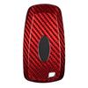 MissBlue Carbon Fiber Key Fob Cover For Ford Key, For Ford Ecosport Edge Escape Explorer F-150 Raptor F-250 F-350 F-450 F-550 Fusion Mondeo Mustang Ranger, Light Glossy Key Fob Protection Case - Red view 3