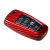 MissBlue Carbon Fiber Key Fob Cover For Ford Key, For Ford Ecosport Edge Escape Explorer F-150 Raptor F-250 F-350 F-450 F-550 Fusion Mondeo Mustang Ranger, Light Glossy Key Fob Protection Case - Red view 4
