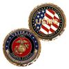 MotorDog69 Goldwing Coin Mount with Marine Veteran view 2
