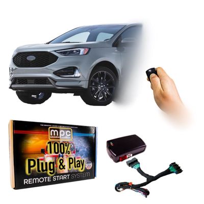 MPC Remote Start Kit for 2015-2020 Ford Edge || Plug N Play Harness || Press OEM Key Fob Lock Unlock Lock to Start || Push to Start Only || USA Tech Support