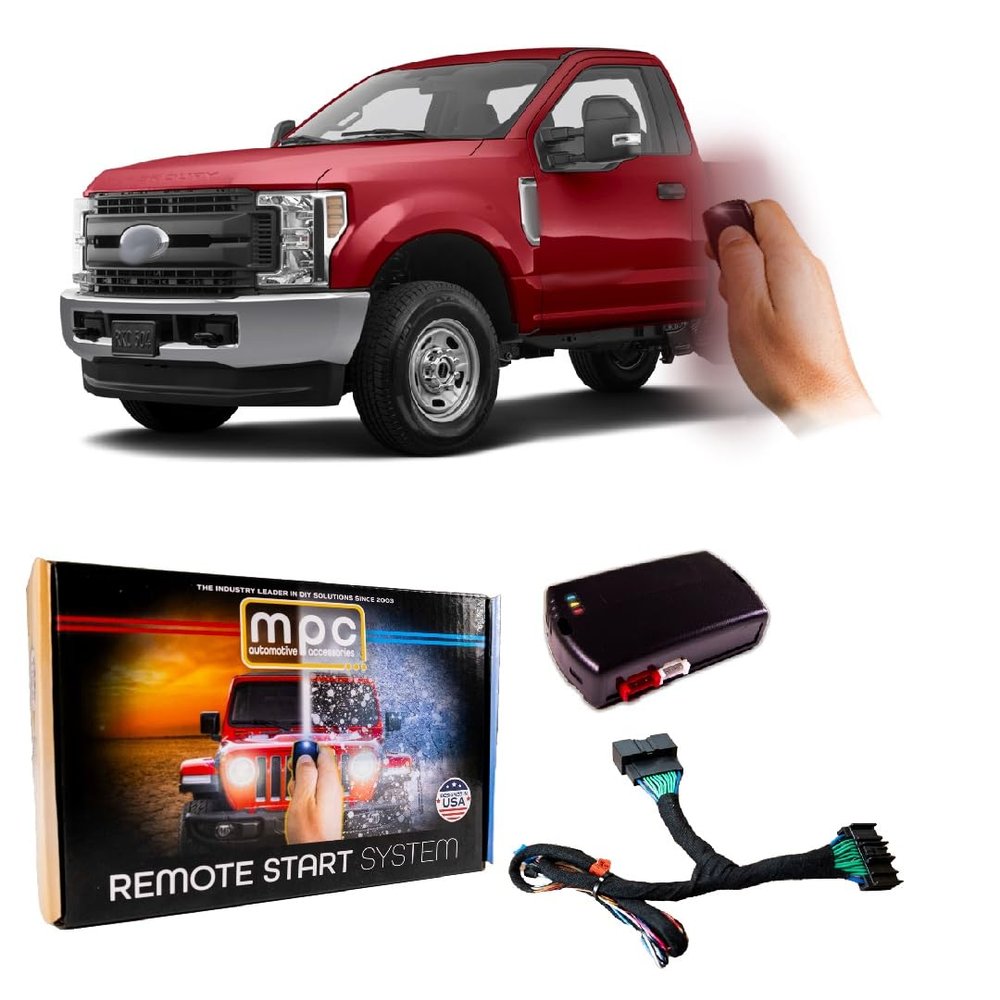 MPC Plug N Play Remote Starter Compatible with 2017-2019 Ford F-250 Super Duty |Gas| |Push to Start| with T-Harness OEM Key Fob Activated