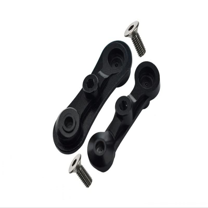 1:10 Baja Rey/Rock Rey/Hammer Rey U4 Upgrade Parts Aluminum Stabilizing Mount For Steering Assembly - 1Pr Set Black