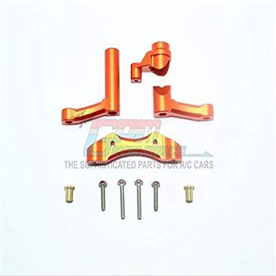 GPM For Losi 1:10 Baja Rey/Rock Rey/Hammer Rey U4 Upgrade Parts Aluminum Steering Assembly - 1 Set Orange