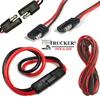 Pro Trucker 2 Pin Quick Disconnect Wire Harness SAE Connector Bullet Lead Cable - (12 Gauge / 24") view 2