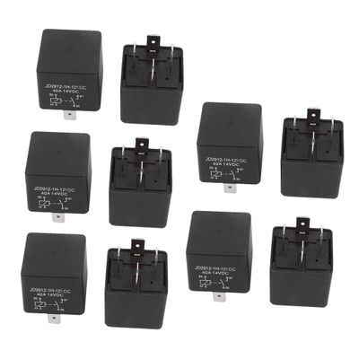 Aexit JD2912 DC Antitheft 12V Coil 40A 4 Pins SPST Vehicle Car Security Power Accessories Relay 10pcs