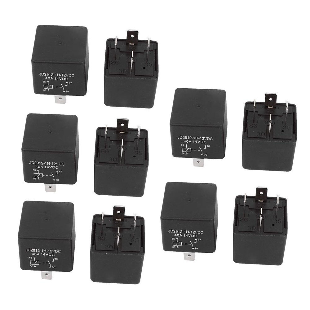 Aexit JD2912 DC Antitheft 12V Coil 40A 4 Pins SPST Vehicle Car Security Power Accessories Relay 10pcs