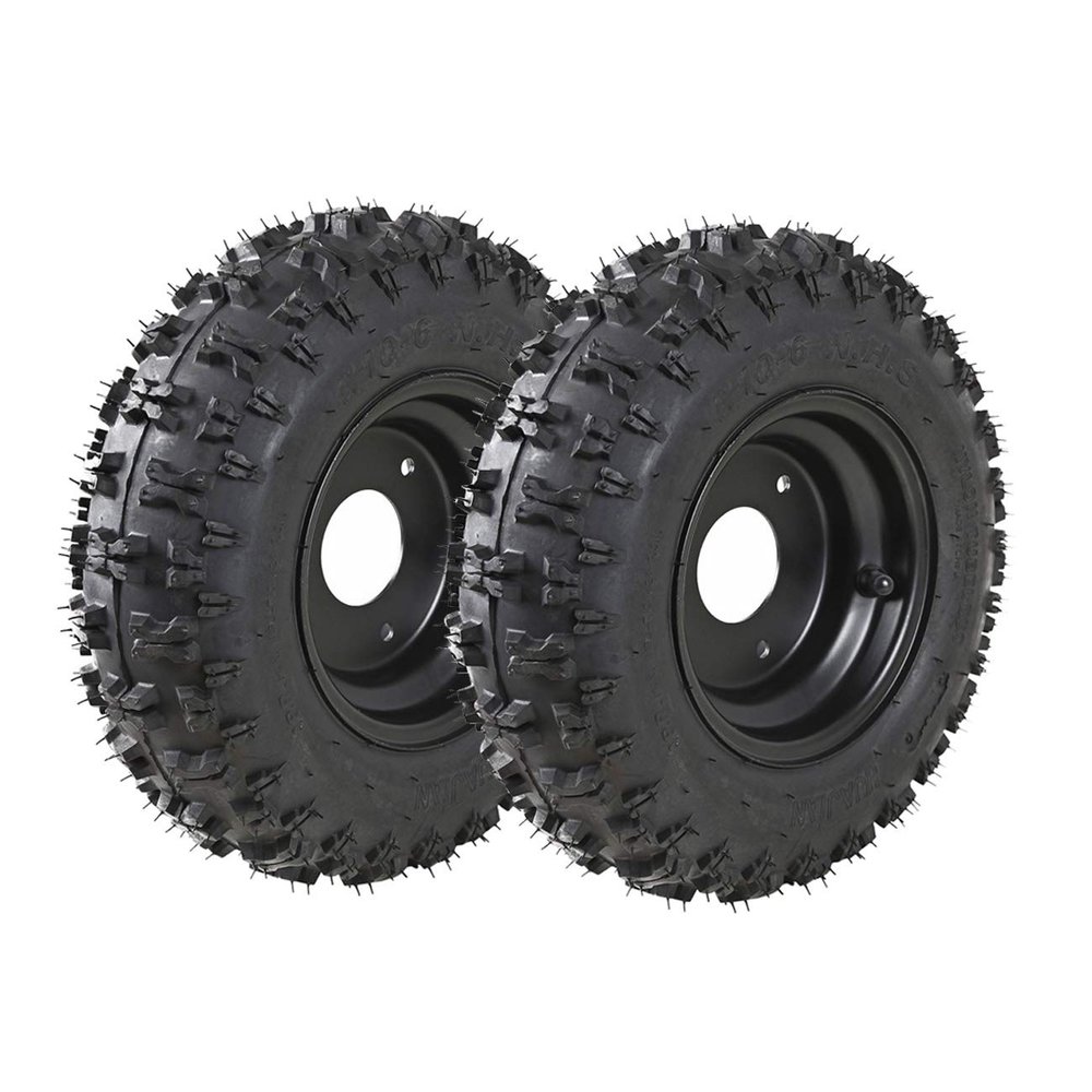 ZXTDR 2PCS 4.10-6 Tubeless Tires With Rim for ATV Quad Go Kart 4 Wheelers