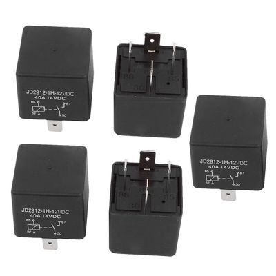 Aexit JD2912 DC Antitheft 12V Coil 40A 4 Pins SPST Vehicle Car Security Power Accessories Relay 5pcs