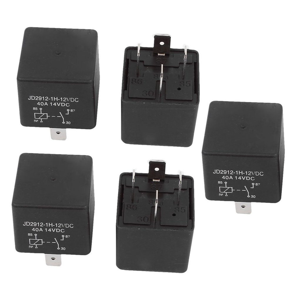 Aexit JD2912 DC Antitheft 12V Coil 40A 4 Pins SPST Vehicle Car Security Power Accessories Relay 5pcs