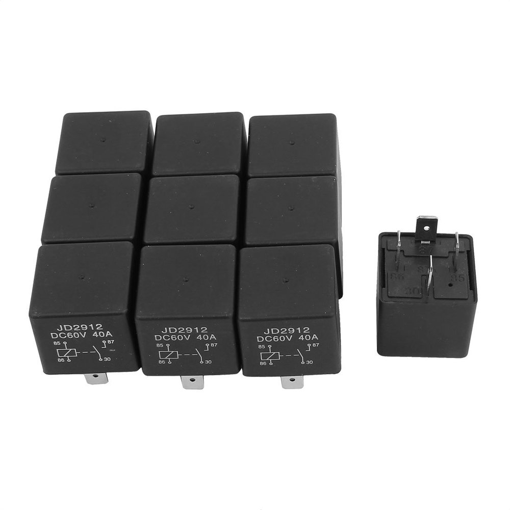 Aexit JD2912 DC Antitheft 60V 40A 4 Pins SPST Vehicle Car Security Power Accessories Relay 10pcs
