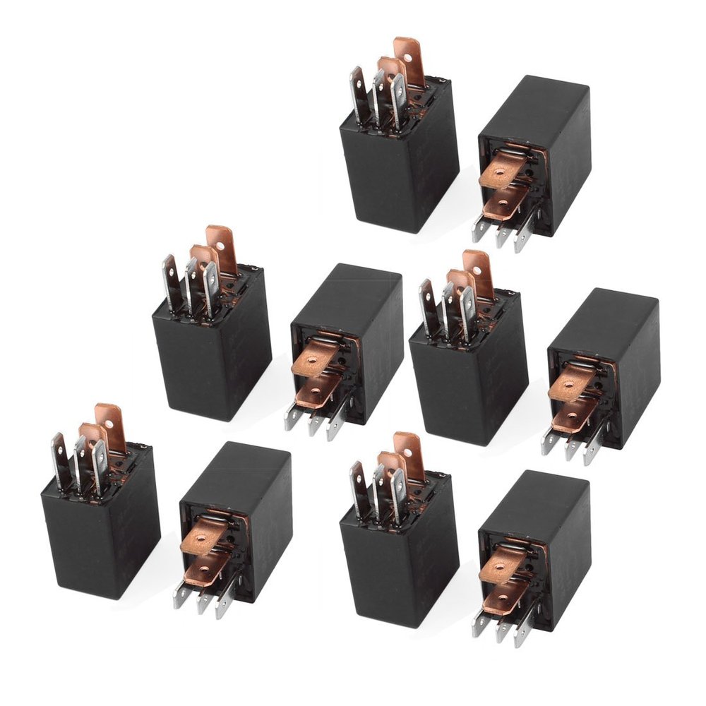 Aexit DC 12V Antitheft 40A Rated Current 1NO 1NC SPDT 5 Pins Car Automotive Alarm Accessories Relay 10pcs