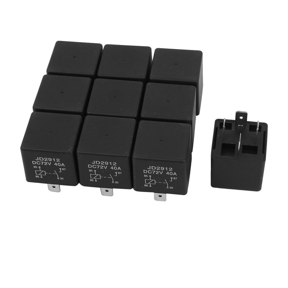 Aexit JD2912 DC Antitheft 72V 40A 4 Pins SPST Vehicle Car Security Power Accessories Relay 10pcs