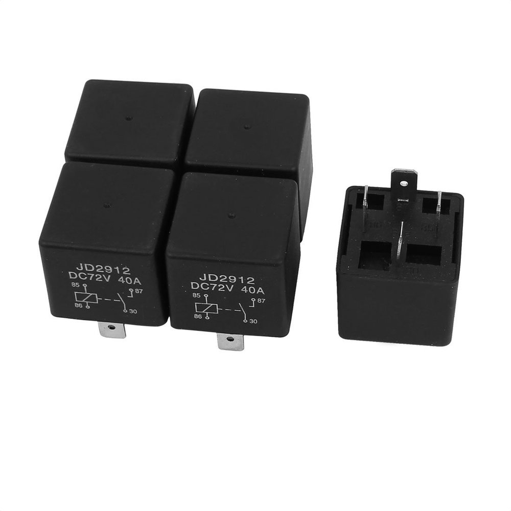 Aexit JD2912 DC Antitheft 72V 40A 4 Pins SPST Vehicle Car Security Power Accessories Relay 5pcs