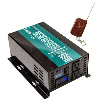 WZRELB 600W 12V 120V Pure Sine Wave Solar Power Inverter with Remote Control Switch