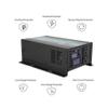 WZRELB 600W 12V 120V Pure Sine Wave Solar Power Inverter with Remote Control Switch view 2