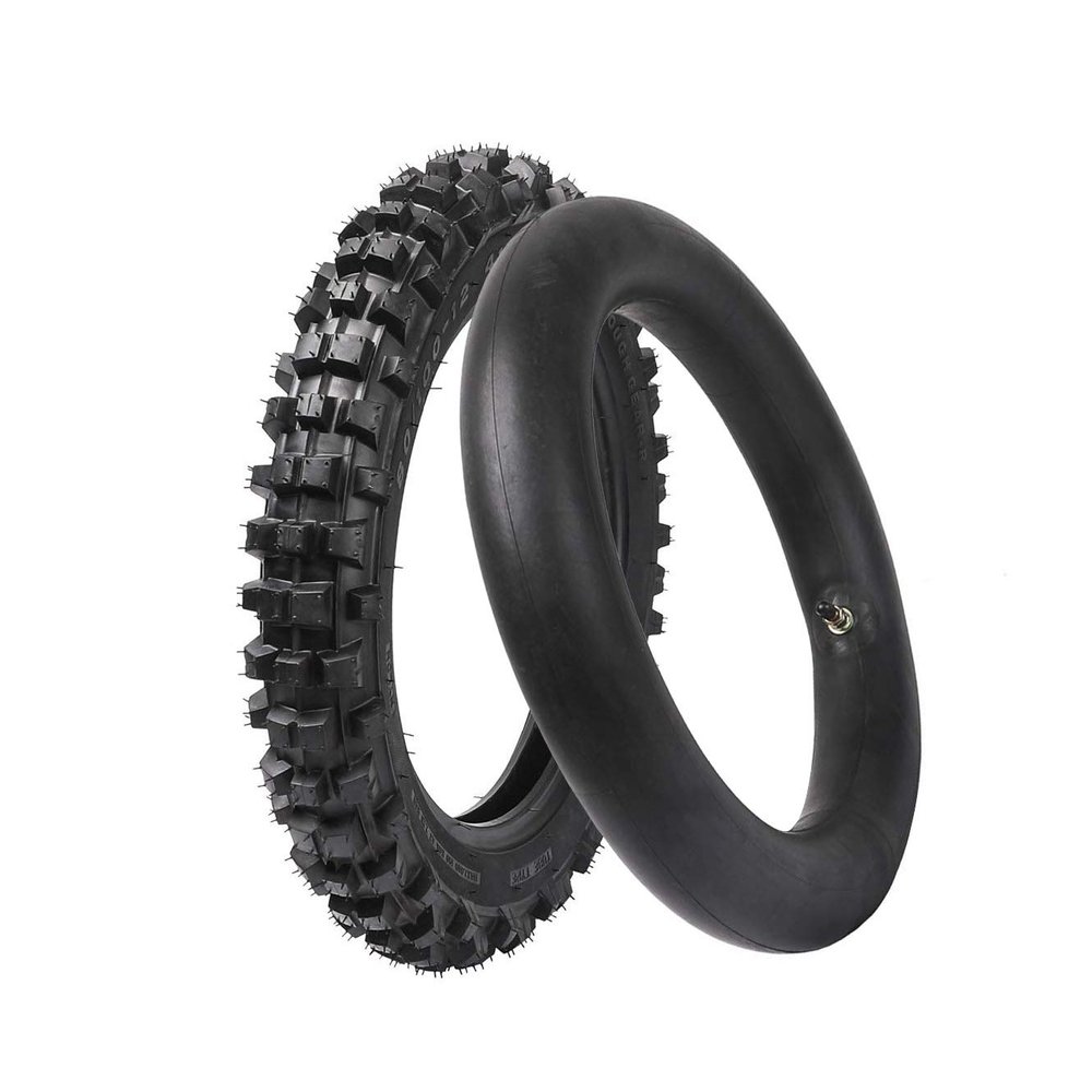 ZXTDR 80/100-12 Tire and Inner Tube for Motocross Pit PRO Trail Dirt Bike | 3.00-12 Off Road Motorcycle Tire